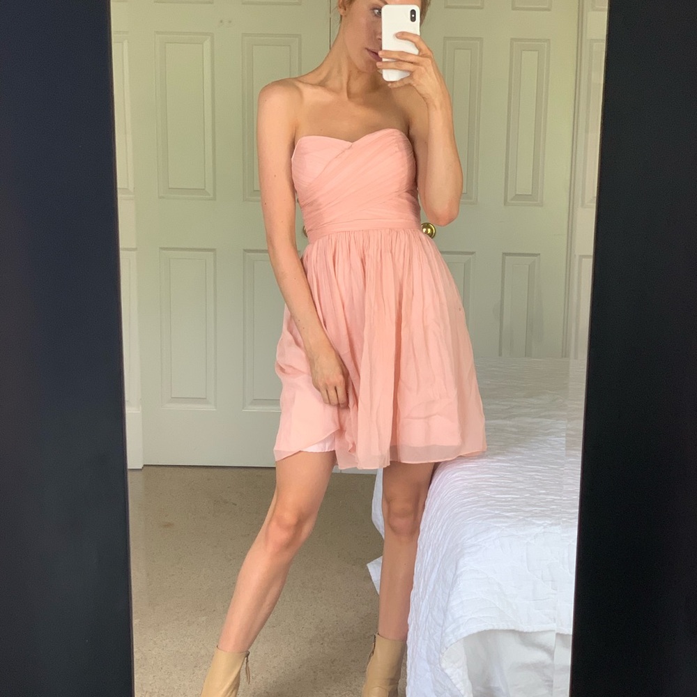 JCrew chiffon strapless dress - Picture 2 of 5